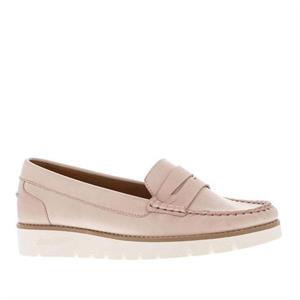 Carl Scarpa Lucentia Nude Leather Wedge Loafers